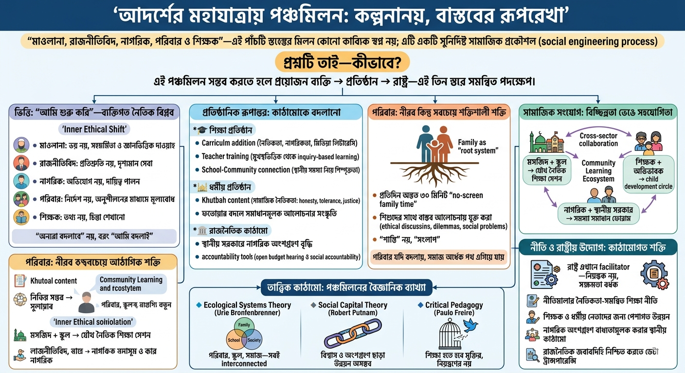 চিত্রলেখ্য-০২। আদর্শের মহাযাত্রা: আমি বদলালে বদলাবে রাষ্ট্র (মহাযাত্রার বাস্তব রূপরেখা)